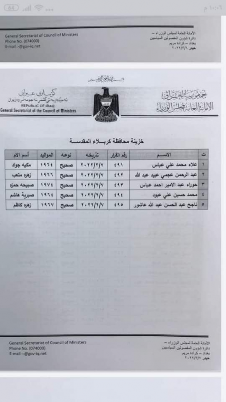 الاعلام العراقي تنفرد بنشر اسماء الفصل السياسي لمح