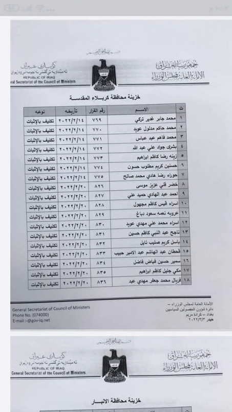 الاعلام العراقي تنفرد بنشر اسماء الفصل السياسي لمح